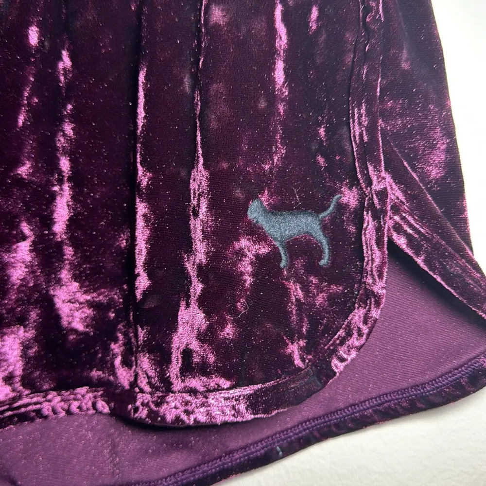 Pink velvet booty shorts Purple Size L - Image 2