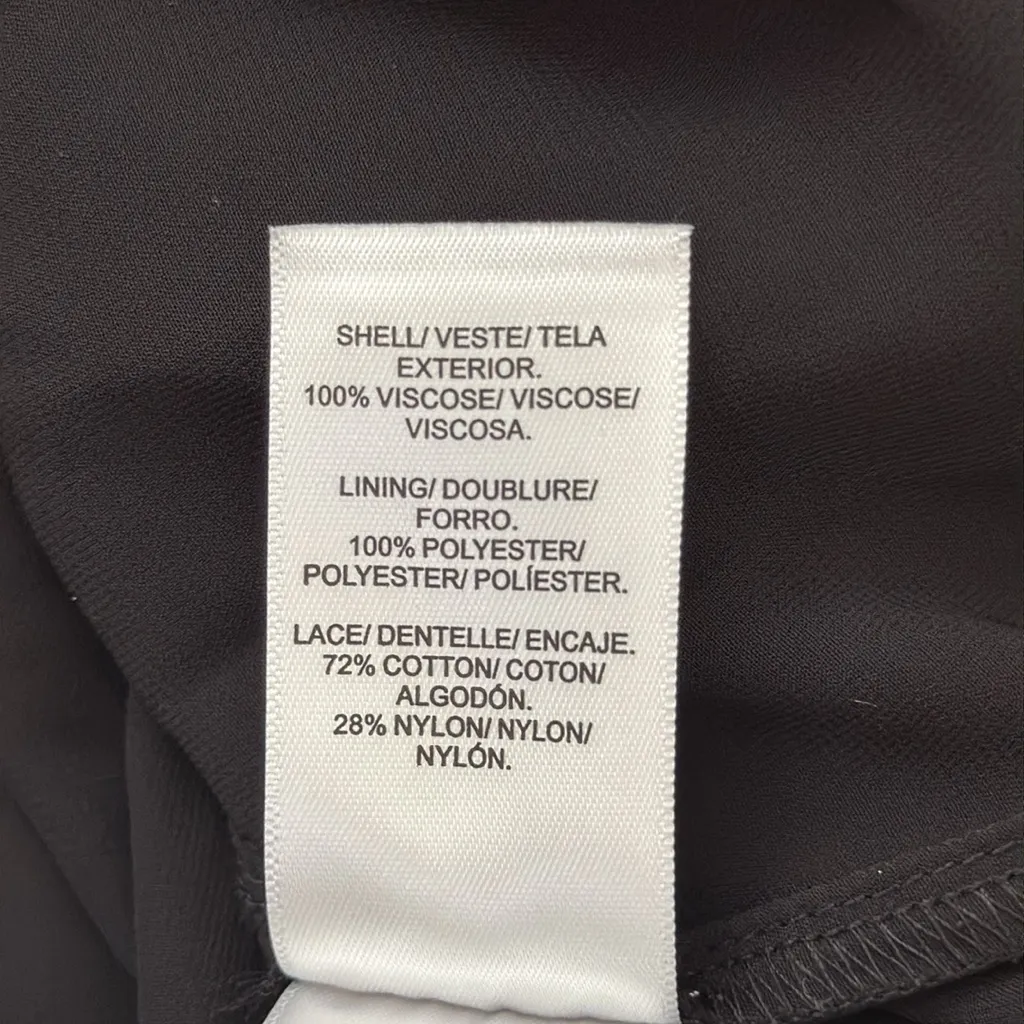 Lucky Brand Black Lace Trim Mini Dress - Image 5