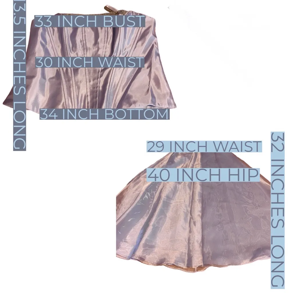 VINTAGE Y2K LAVENDER PURPLE STRAPLESS BODICE & FULL SKIRT FORMAL WEAR SET (8) - Image 12