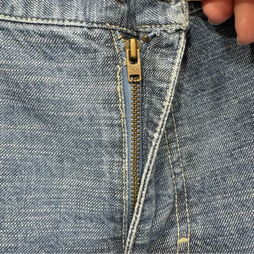 Tommy Hilfiger Wide Leg Denim Capri Flat Front Pants w Leather Laced Belt Sz 12 - Image 8