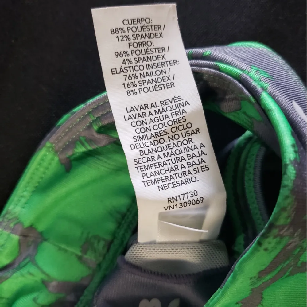 JoyLab V-Neck Island Print Abstract Strappy‎ Padded Sports Bra Women’s XS - Image 8