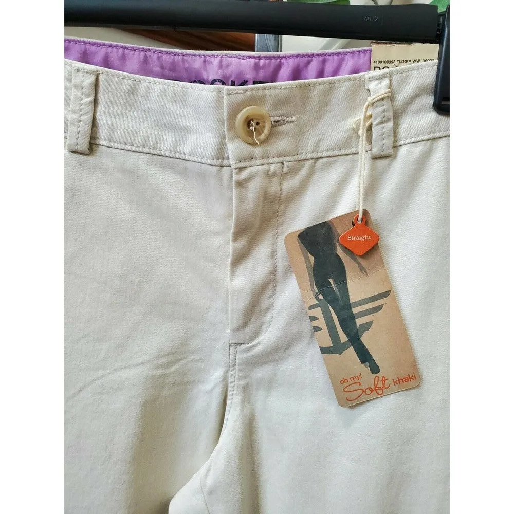 Dockers Women's White Cotton Mid Rise Straight Legs Casual Jeans Pants Size 12 - Image 2