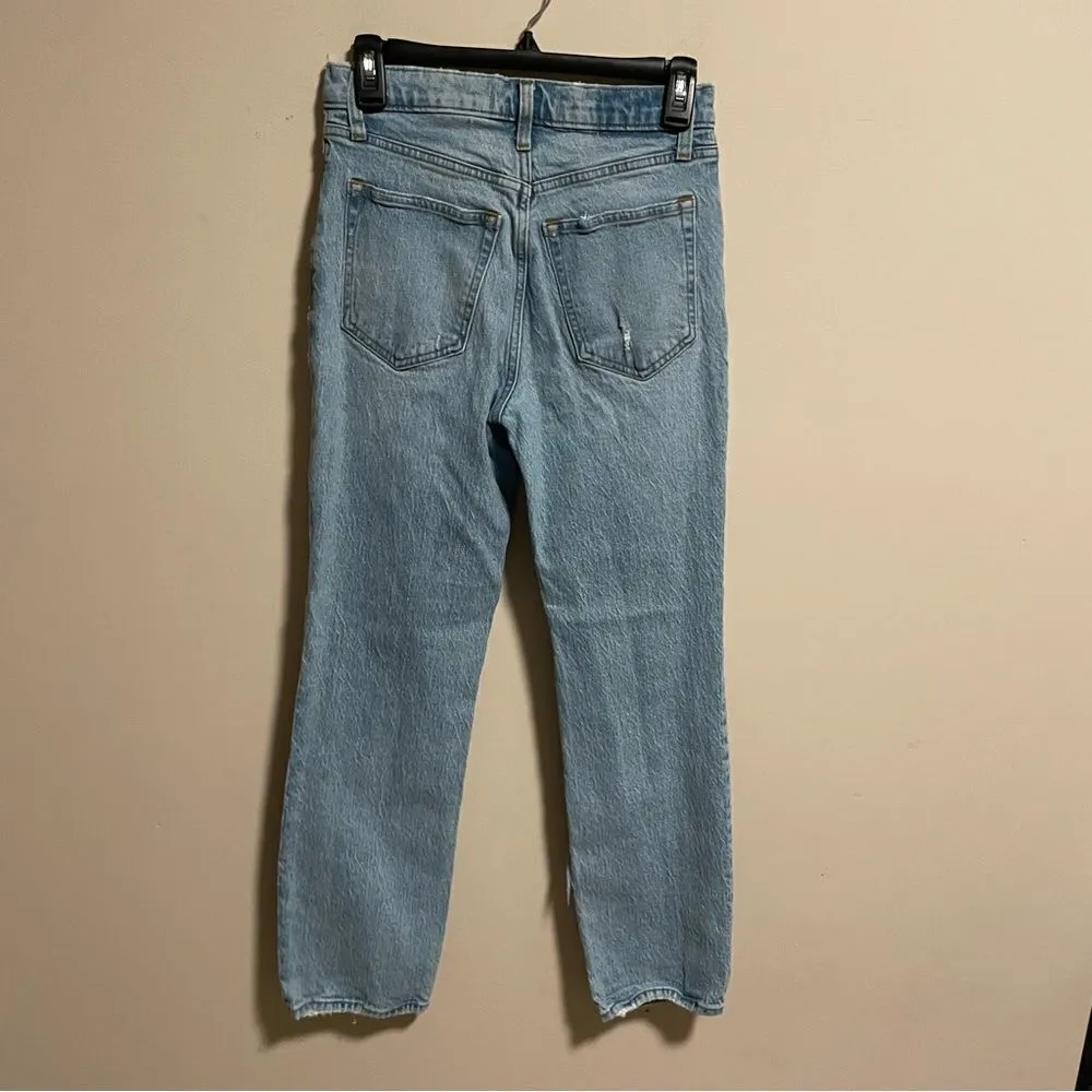 Abercrombie & Fitch 90’s Straight Ultra High Rise Distressed Jeans Size 2 (26)S - Image 4