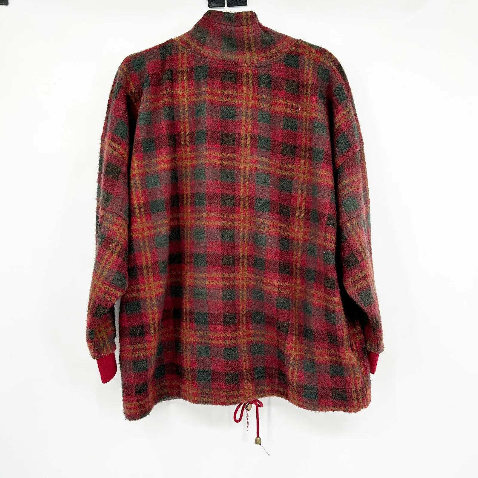 Express Womens Vintage 90s French Country Plaid Pullover‎ Fleece Sweater Size M - Image 8