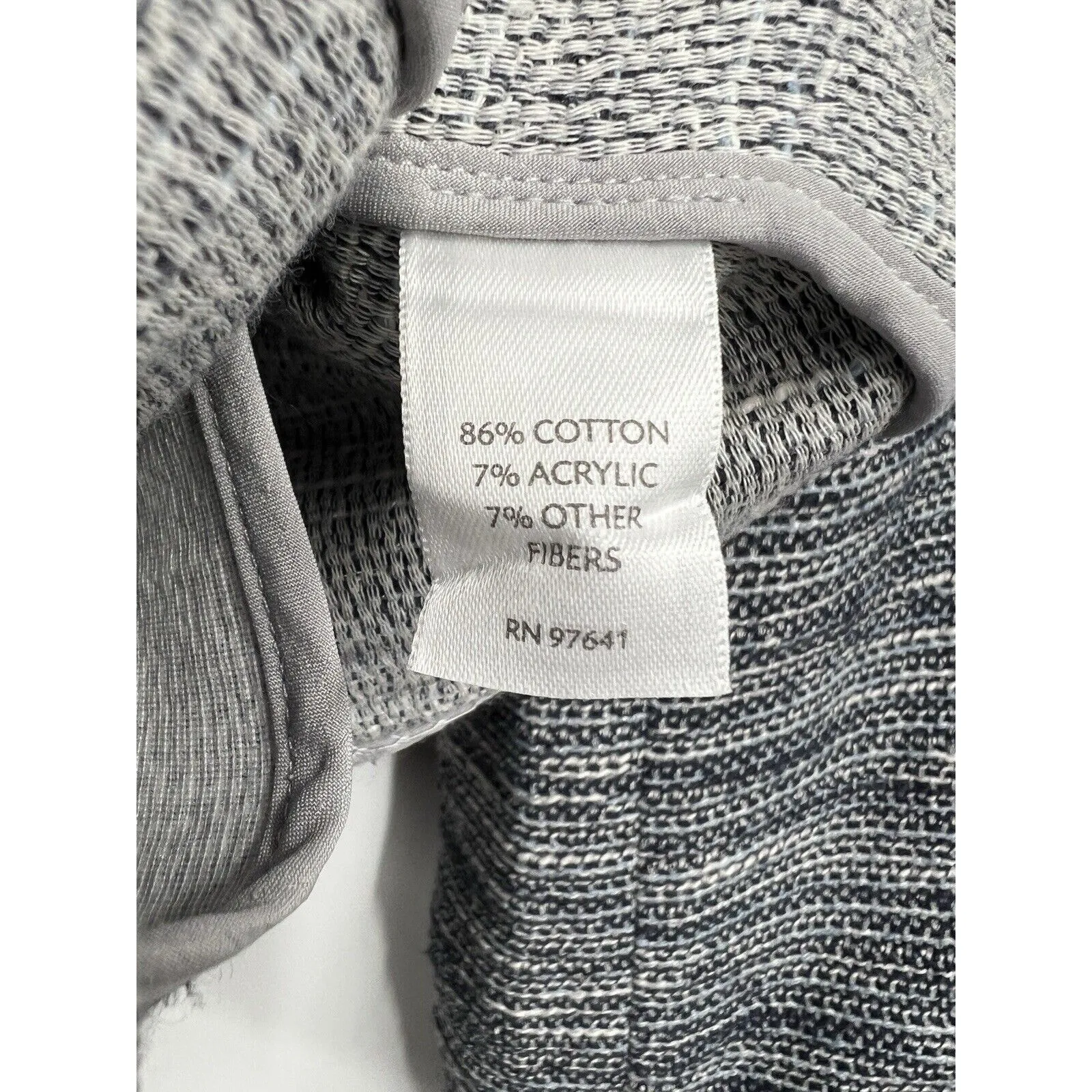 J Jill Blazer Womens Blue Tweed Pockets Button Down Jacket‎ Long Sleeve Size S - Image 3