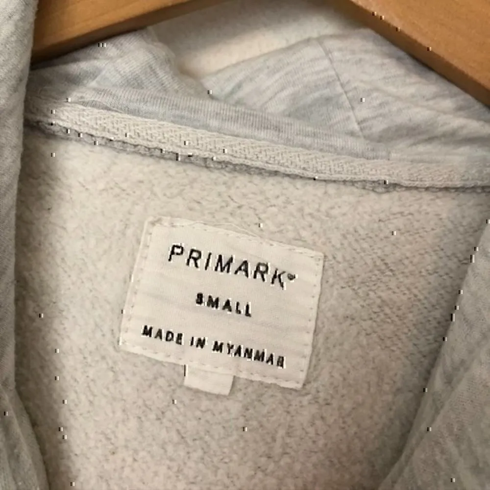 PRIMARK Heather Gray a State of Mind Fleece Lined Graphic Hoodie Sweatshirt S - Image 4