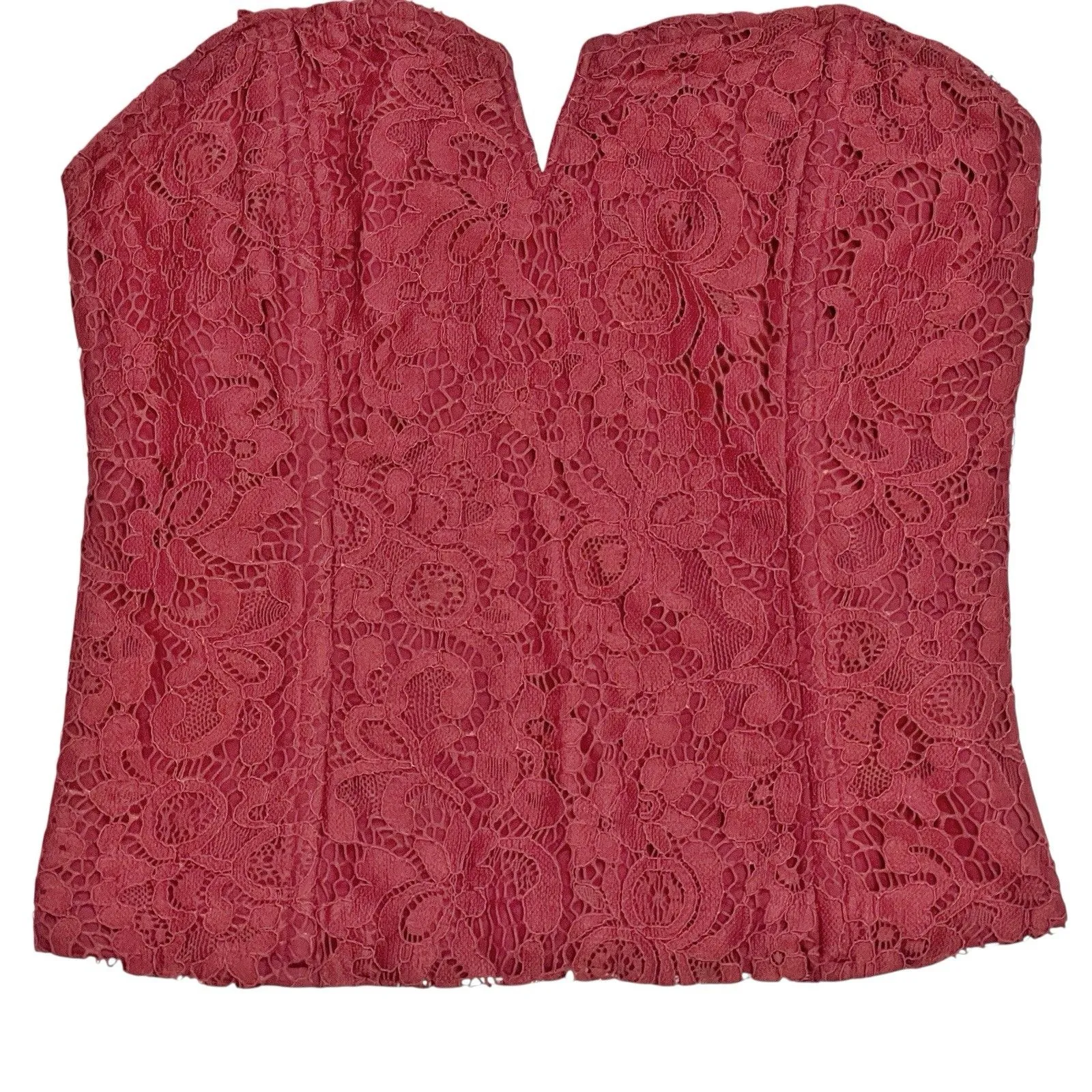 Porridge Anthropologie Womens Corset Top Small Vampy Lace Strapless Regencycore - Image 2