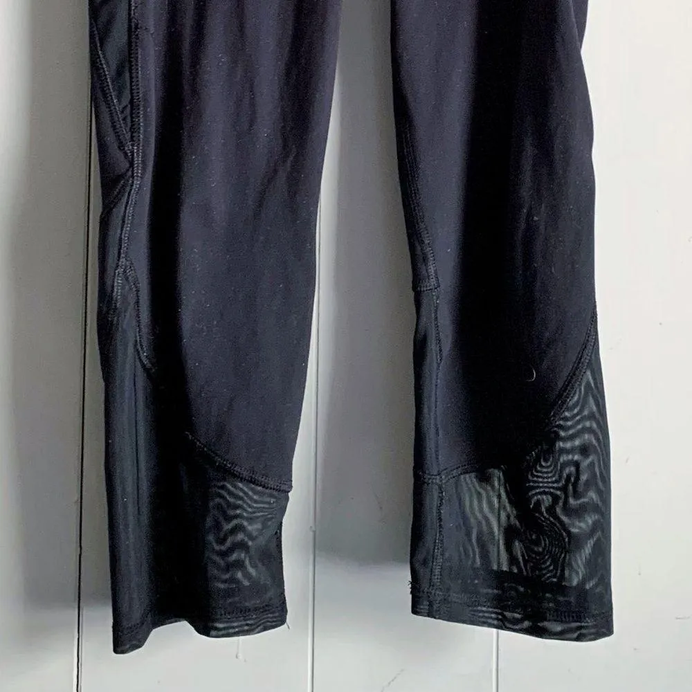 ALL IN MOTION High Waisted Mesh Cropped Ankle Leggings Size SMALL - Image 3