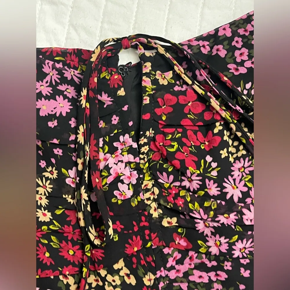 Revolve  Astr the label Athena Midi Dress in Black & Red Multi Floral NWOT - Image 7