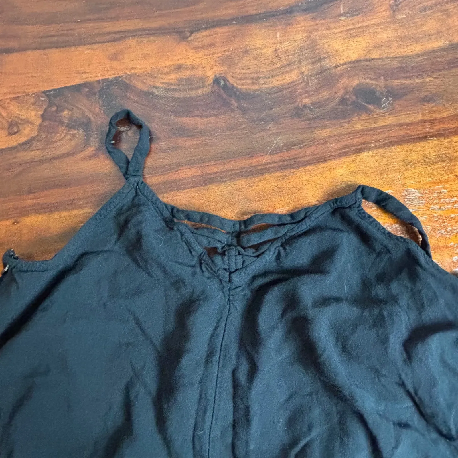 MSK Black Wide Leg Jumpsuit Cap Sleeve V Neck Women's Size L Size L - Image 7