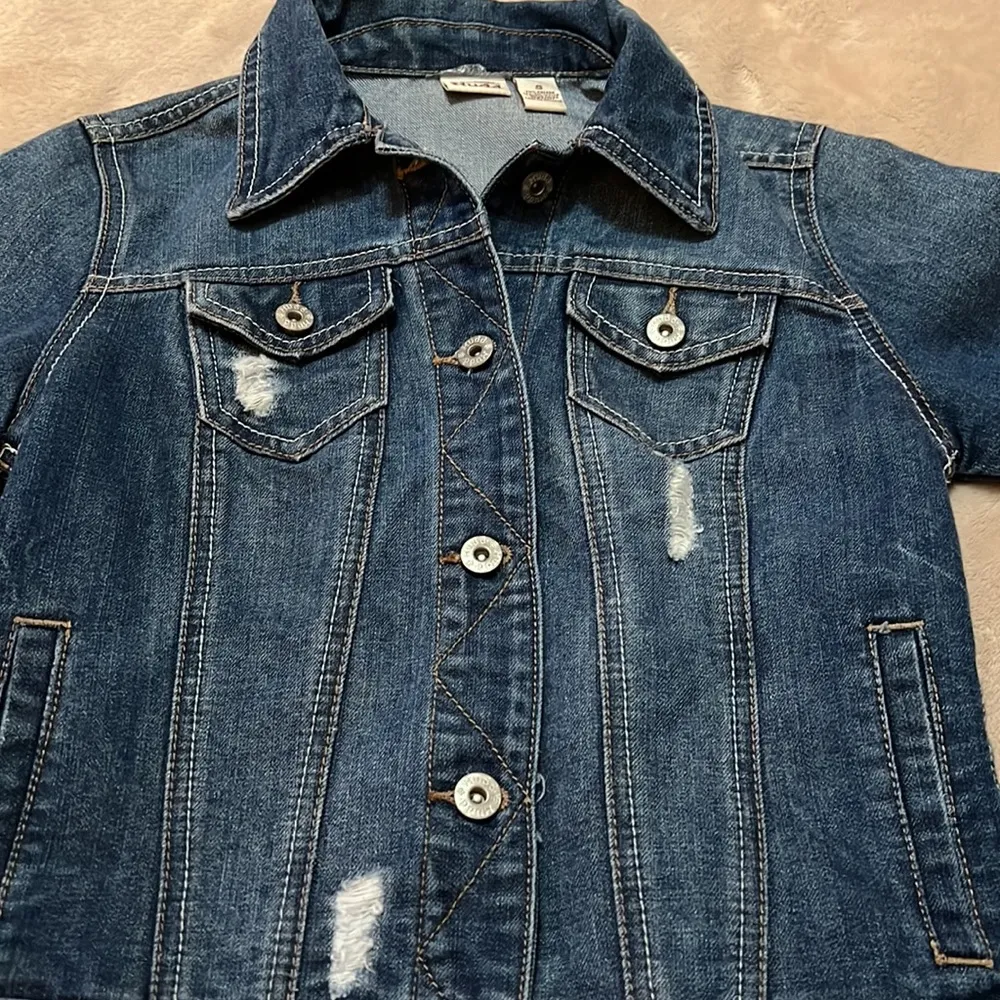Mudd  Denim Distressed Jacket: Size S (Juniors) - Image 2