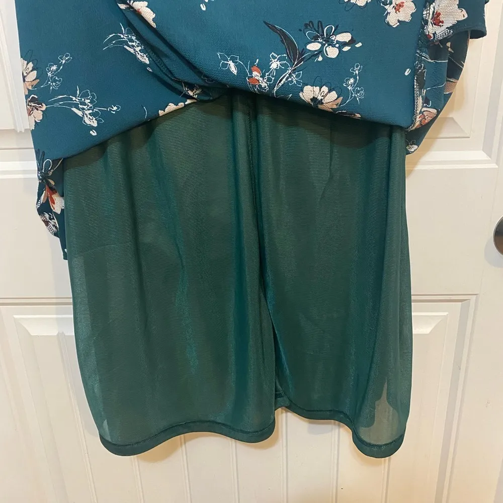 Umgee Green Floral Mini Dress - Image 7