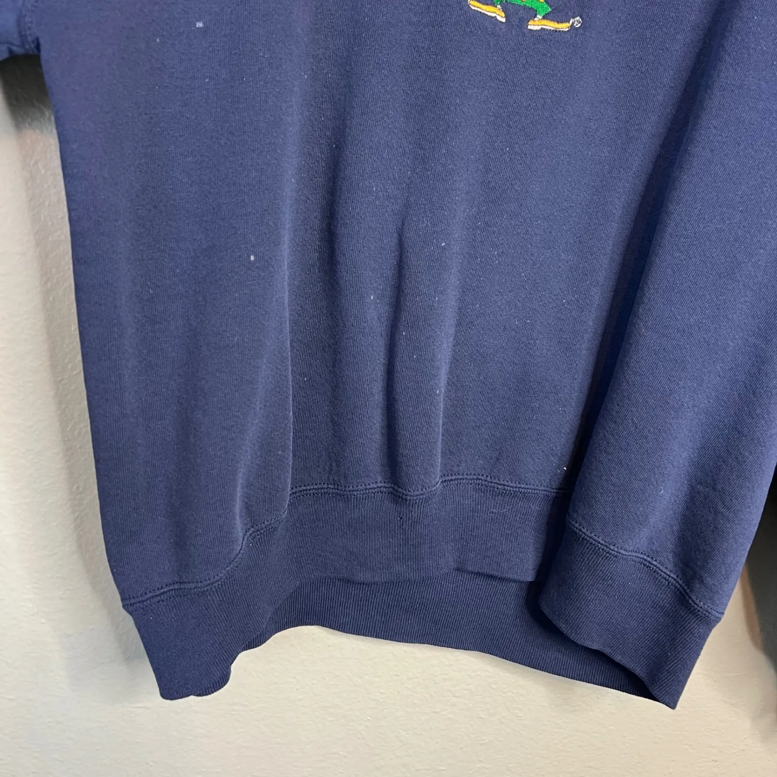 Vintage Notre Dame Fighting Irish Crewneck Sweatshirt The Game Large Blue - Image 5