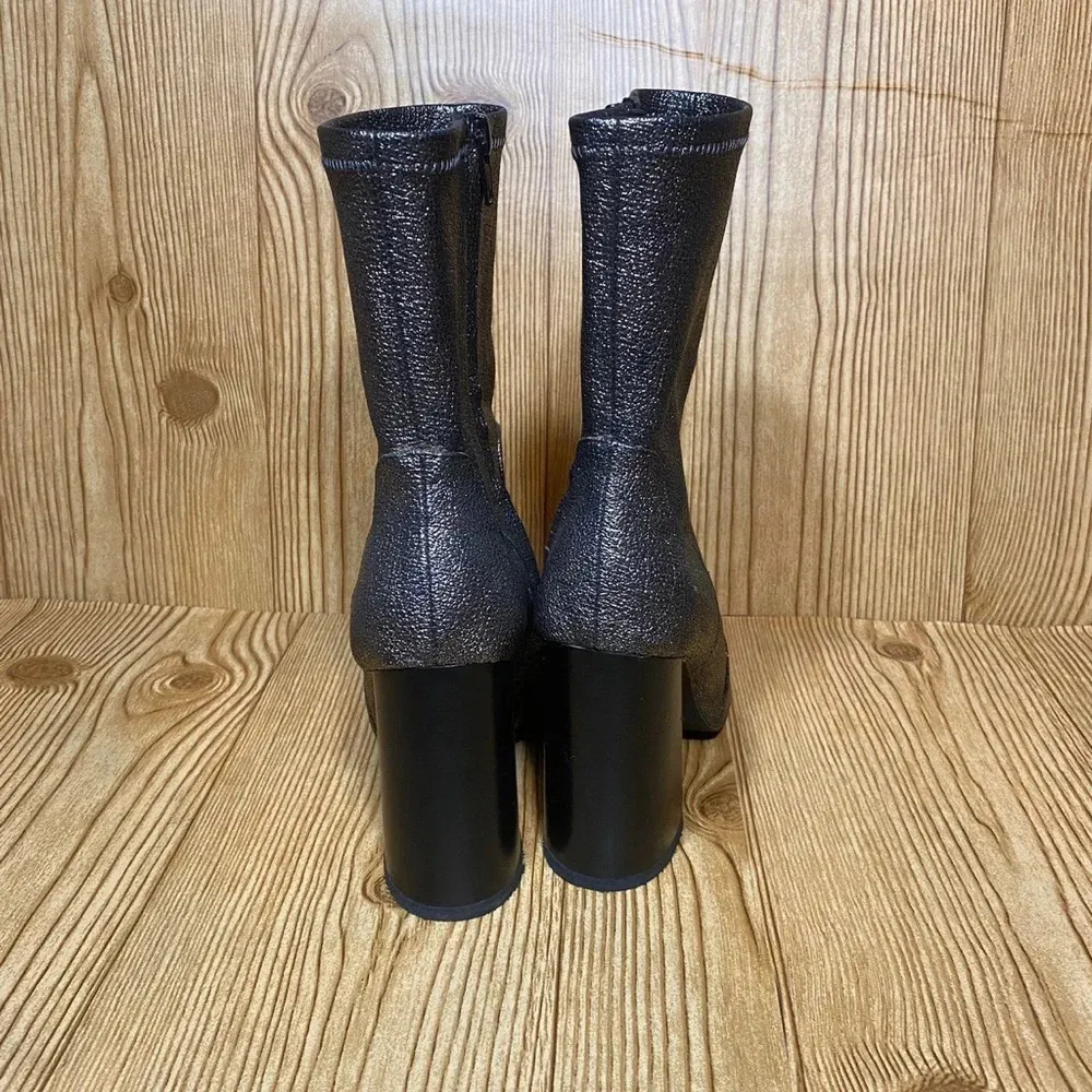 Design Lab x Lord And Taylor Maala shiny Pewter boots booties Women’s si… Size 7.5 - Image 3