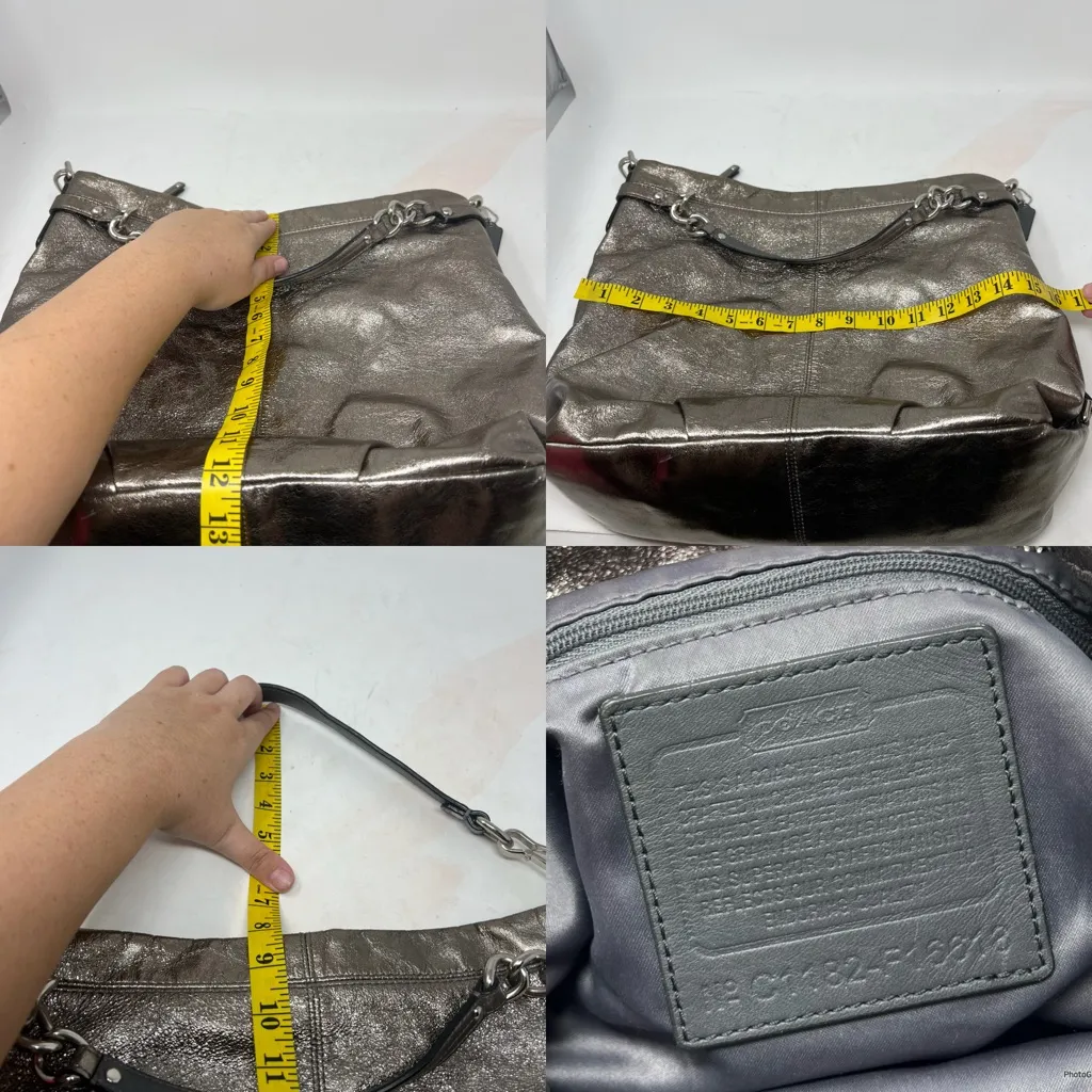 Coach Brooke Metallic Hobo Shoulder Bag - Image 11