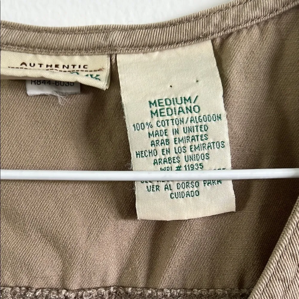 Vintage St. John’s Bay Tan / Beige Button-down Scoop Neck Sundress - Image 2