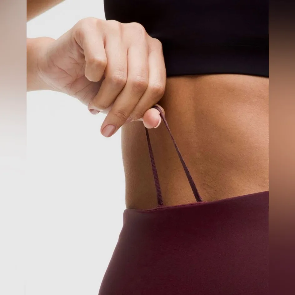 Lululemon NWT Fleece High Rise Running Tights 28” Leggings Garnet Size 10 - Image 3