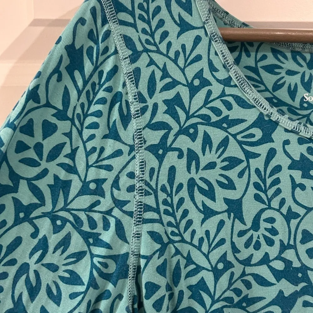 Pajama Top Blue Floral Size S - Image 5