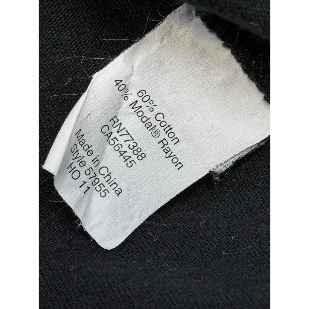 J. Crew Black Tie-Waist Cardigan Sweater Open Front Pockets Minimalist - Image 7