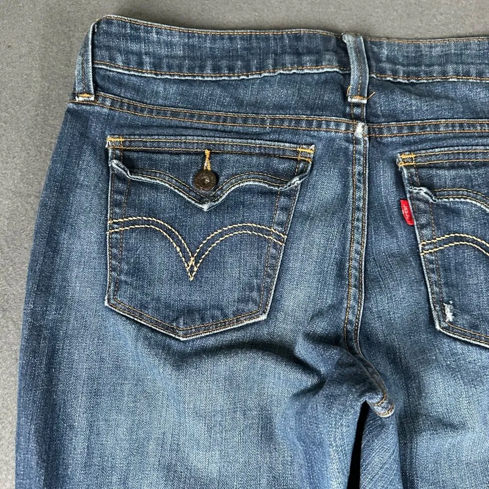 Levis Womens 8 M 545 Low Rise Boot cut Jeans Medium Wash Blue Jeans Flap Pockets - Image 16