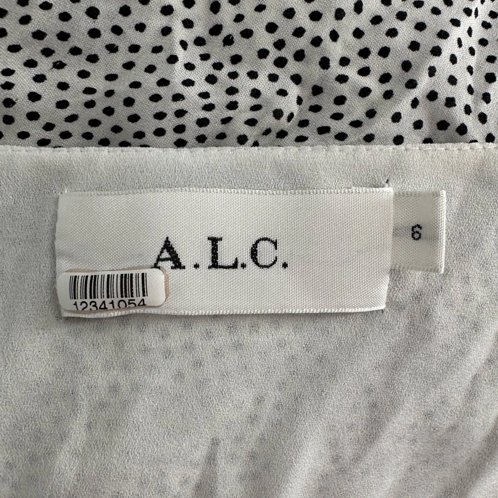 A.L.C. Viera Mini Dress in Rimini Dot Print size 6 Silk Short Flutter Sleeves - Image 12