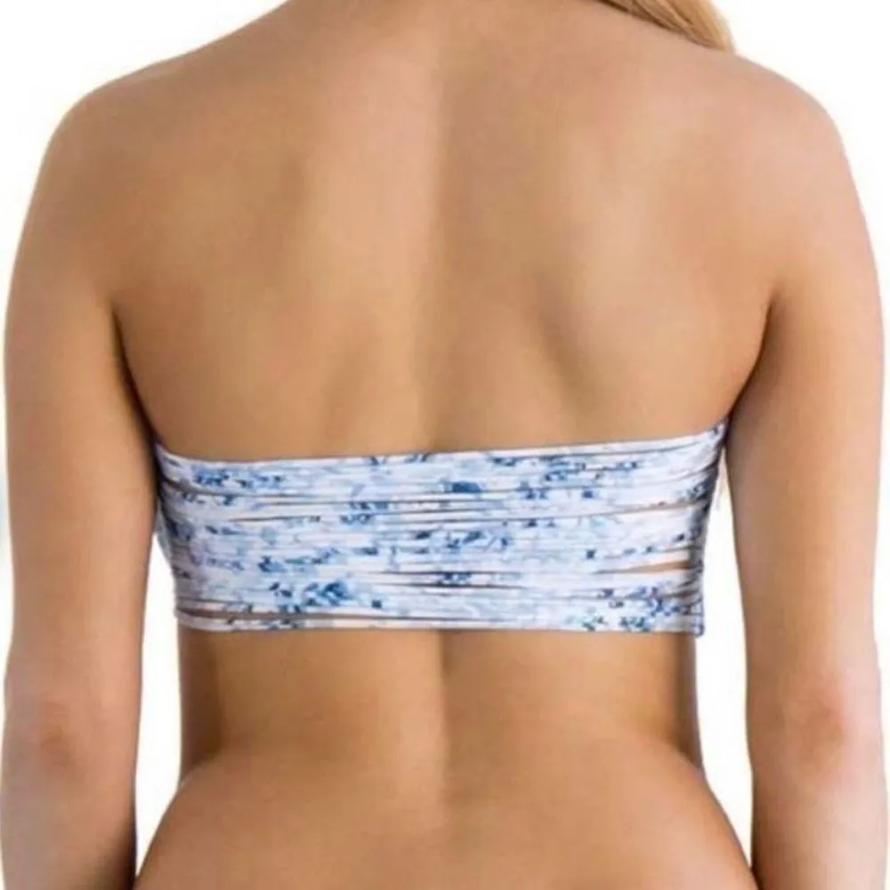 Nirvanic Swim Bikini Zara Top in Crystal Wave (XS) Blue - Image 2