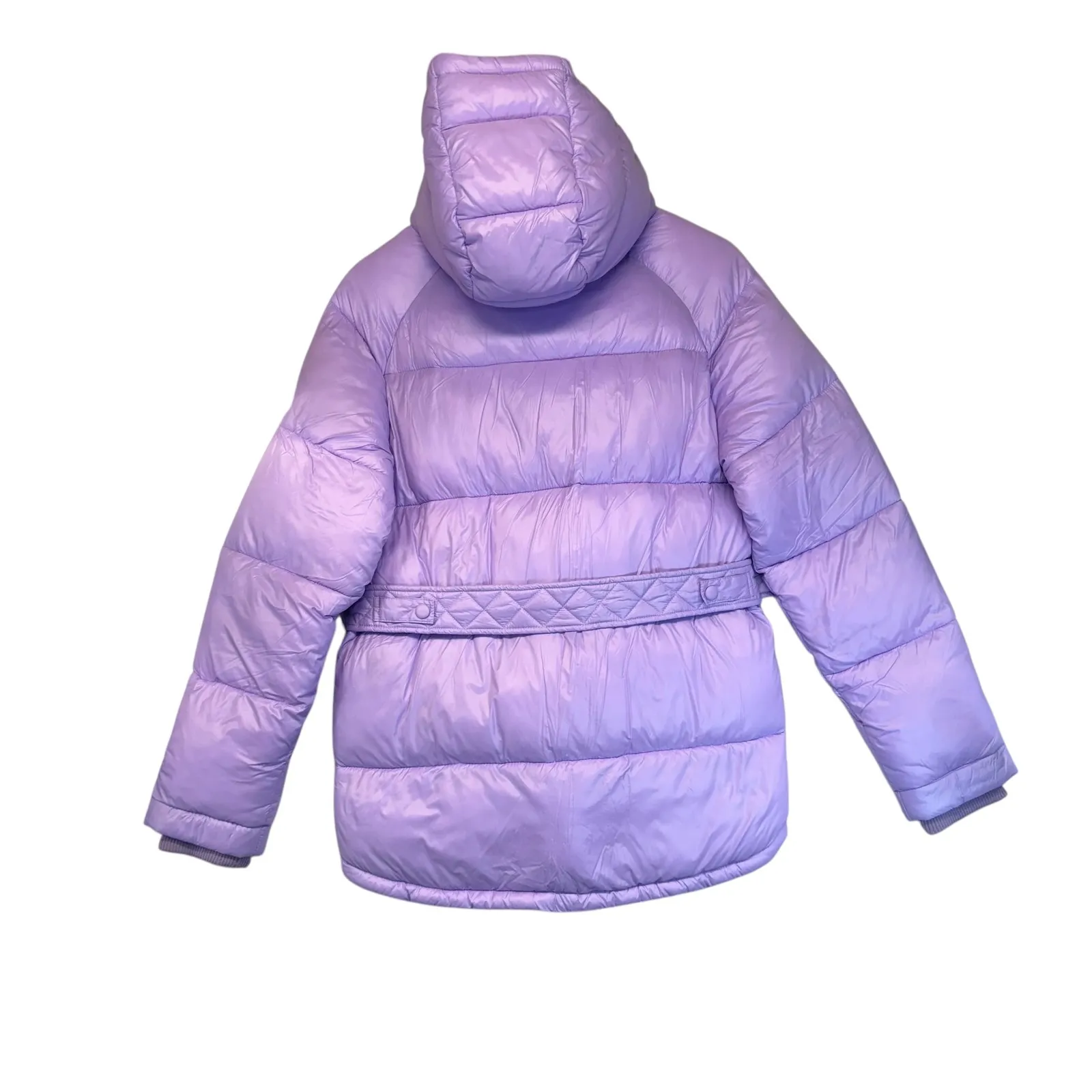Toboggan Canada Puffer Jacket Belted Hooded Lilac Purple Warm Women Small - Image 7