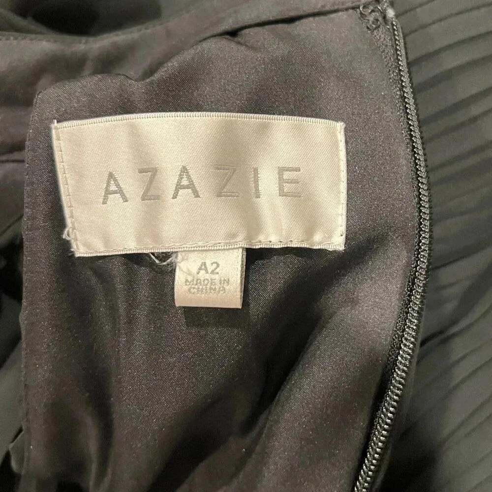 AZAZIE CAILYN Long Black Flowy Pleated Chiffon Dress Size 2 - Image 16