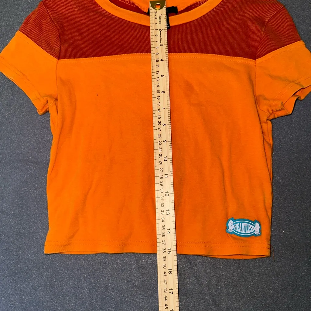 Forever 21 Surfer Vibe Orange Baby Tee - Image 4