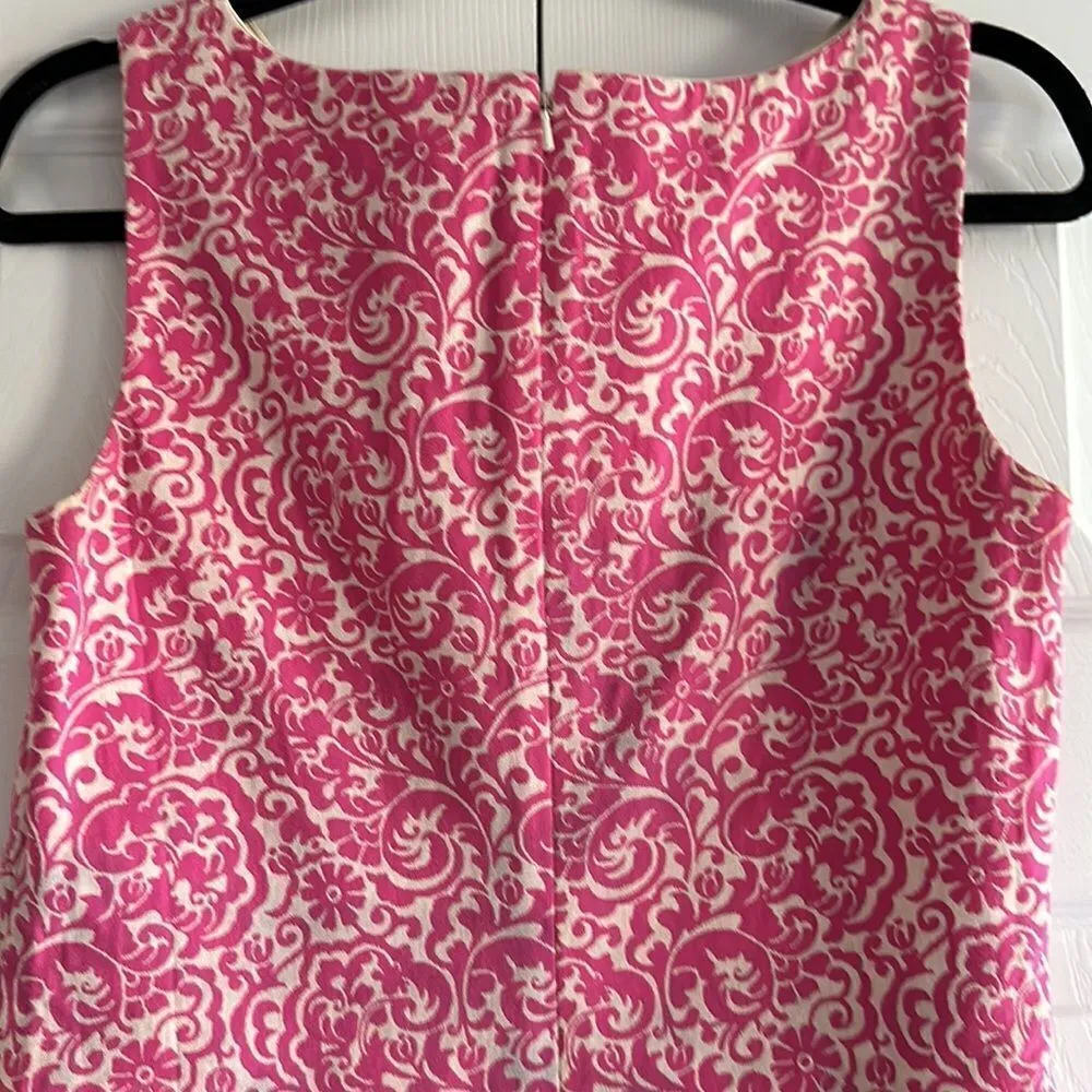 Lily Pulitzer Women’s Daytime Party Pink & Cream Tank Sheath Dress Size 4 - Image 5