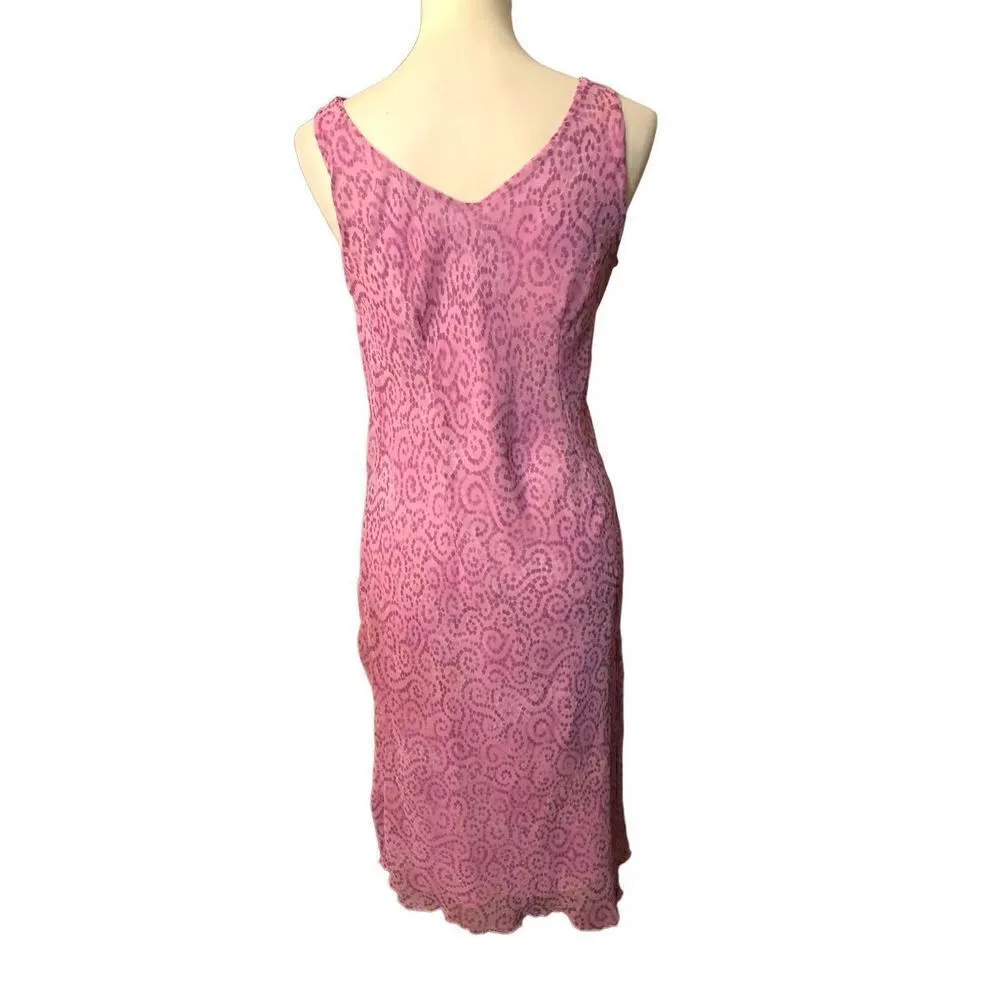 Hillary & Hanson Barbie pink chiffon midi sleeveless dress - Image 7