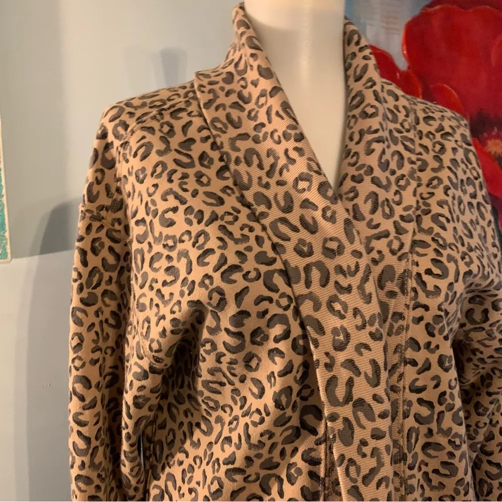 Abercrombie & Fitch Cheetah Open Cardigan Top Animal Print Size S Small - Image 3
