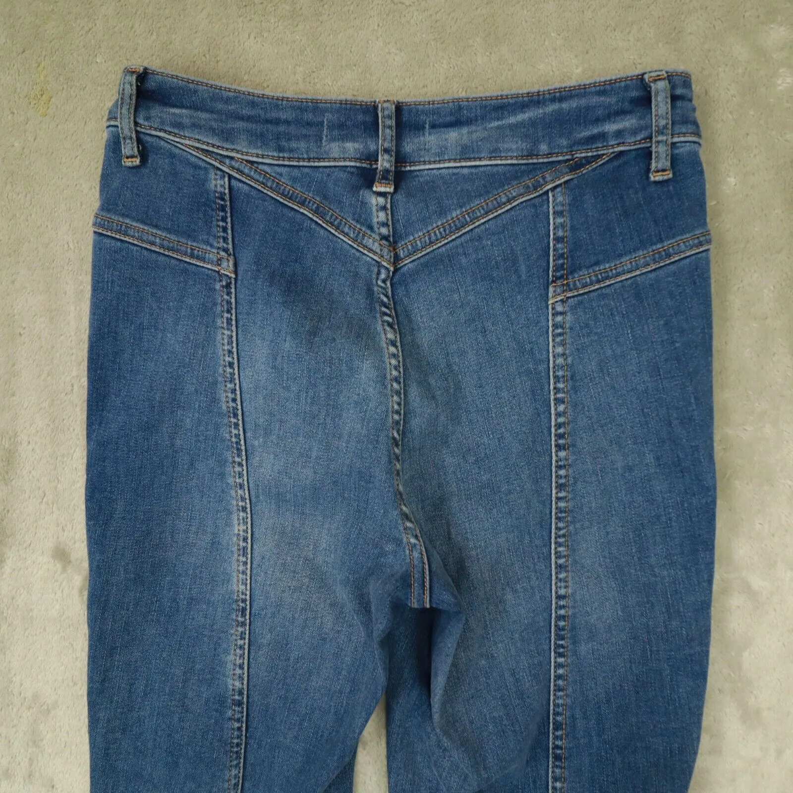 We‎ The Free People Riley Skinny Blue Jeans Back Seam High Rise Stretch Size 27 - Image 10
