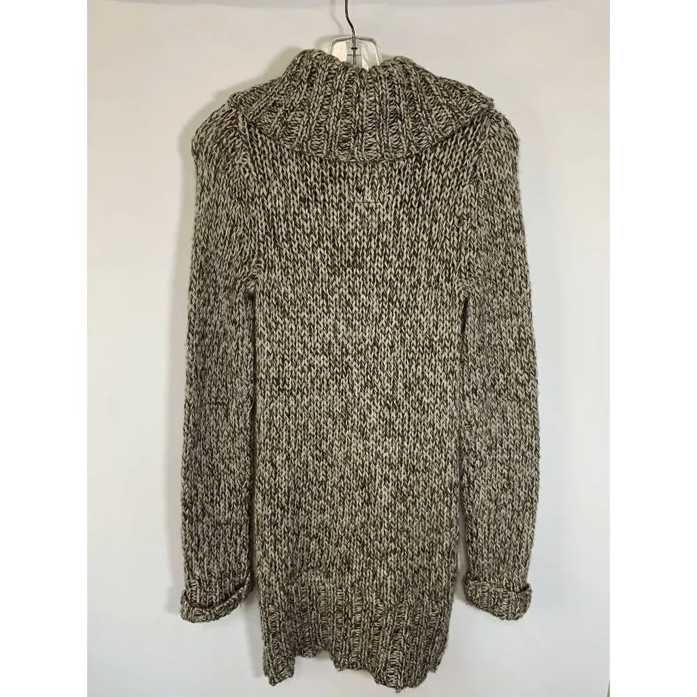 Rip Curl Women's Cowl Neck Tunic Pullover Sweater Cable Knit Brown One Size - Image 6