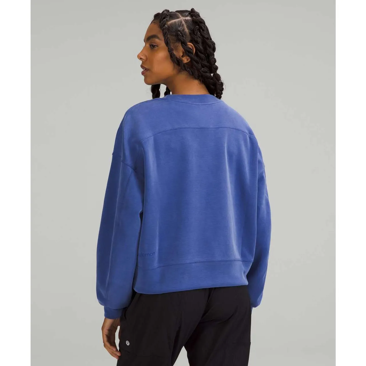 Lululemon Perfectly Oversized Cropped Crew Sweatshirt *Softstreme Psychic Size 2 - Image 3