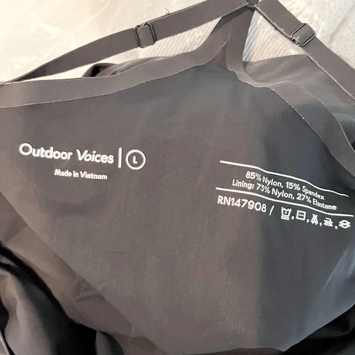 Outdoor Voices Mini Built in Shorts Tennis Active Dress Black Large - Image 2