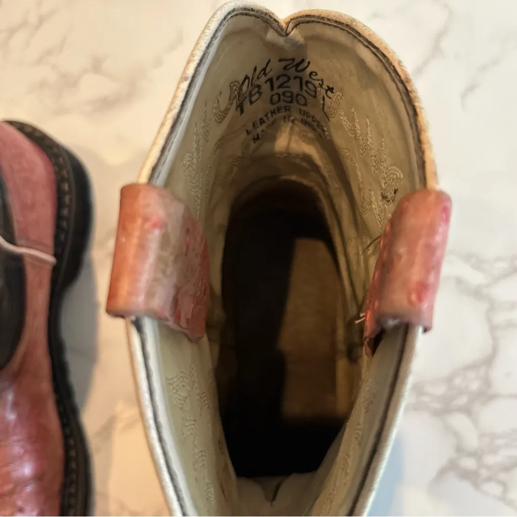 Old West Black Heeled Chelsea Boots - Image 8