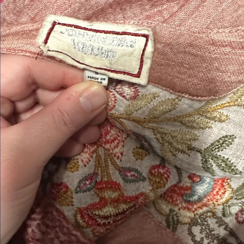 Johnny Was Workshop Mauve Floral Embroidered Blouse - Image 7