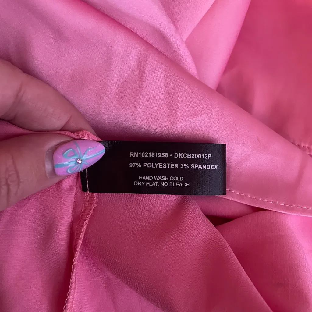 Dolls Kill X Care Bears Women Plus Size 1X Pink Here to Cheer Mini Dress Satin - Image 11