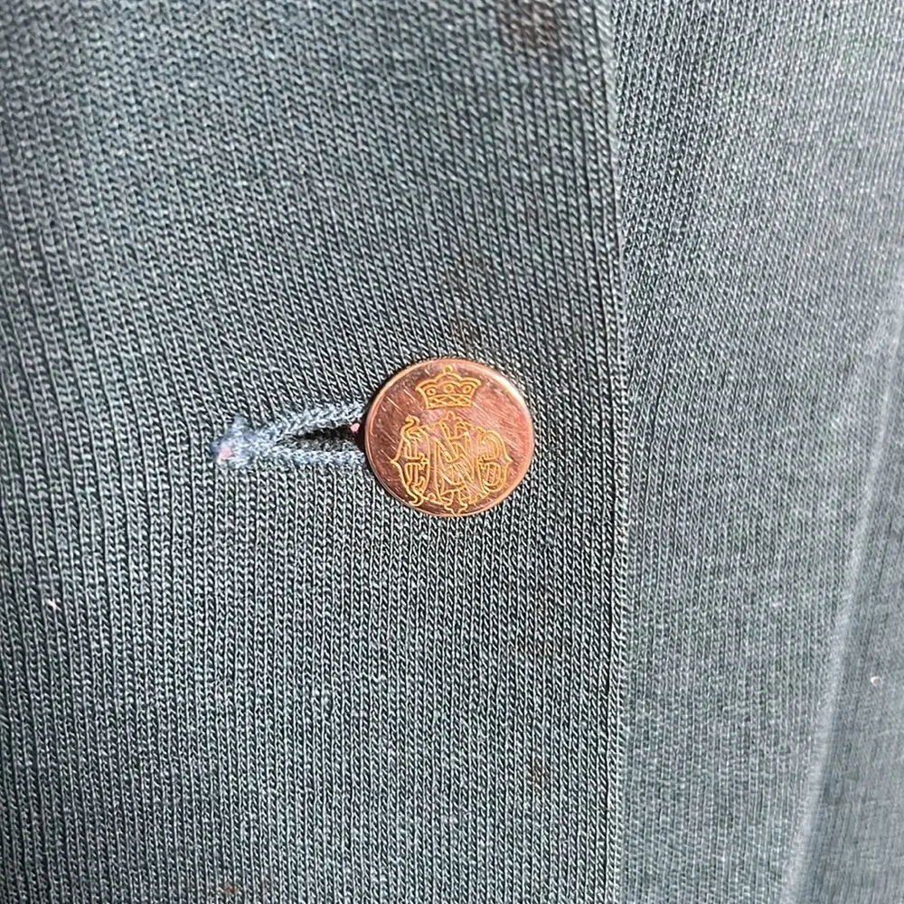 Vintage St. Croix La Femme Peacock Teal Blue Cardigan Blazer 100% Wool Sz Medium - Image 2