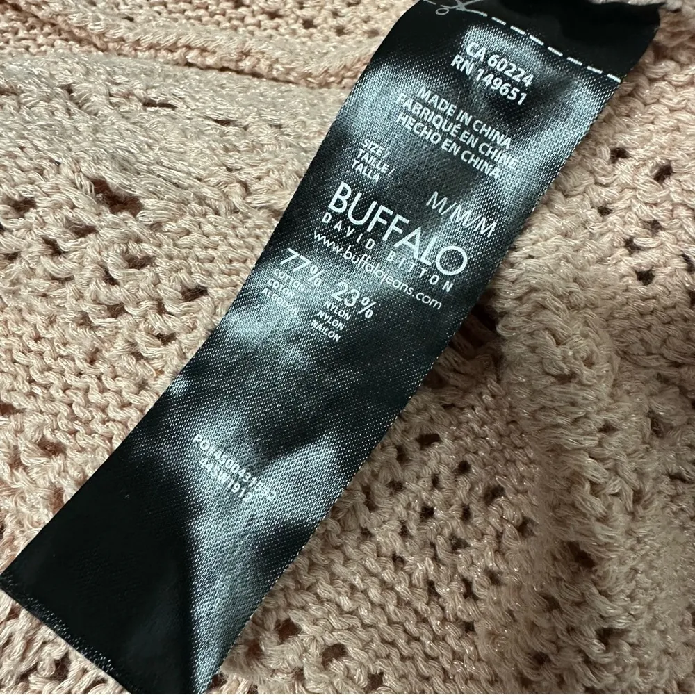 Buffalo David Bitton Long Dusty Pink Open Front Cardigan Sweater Womens Medium - Image 7