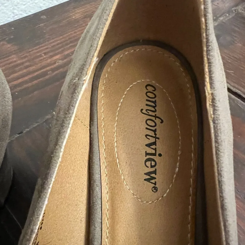 Comfortview Healed Brown Shoes with Tassels - Image 3