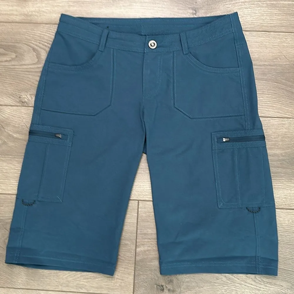 Kuhl Horizn Convertible Blue Stretch Bermuda Hiking Trail Shorts Size 6 - Image 2
