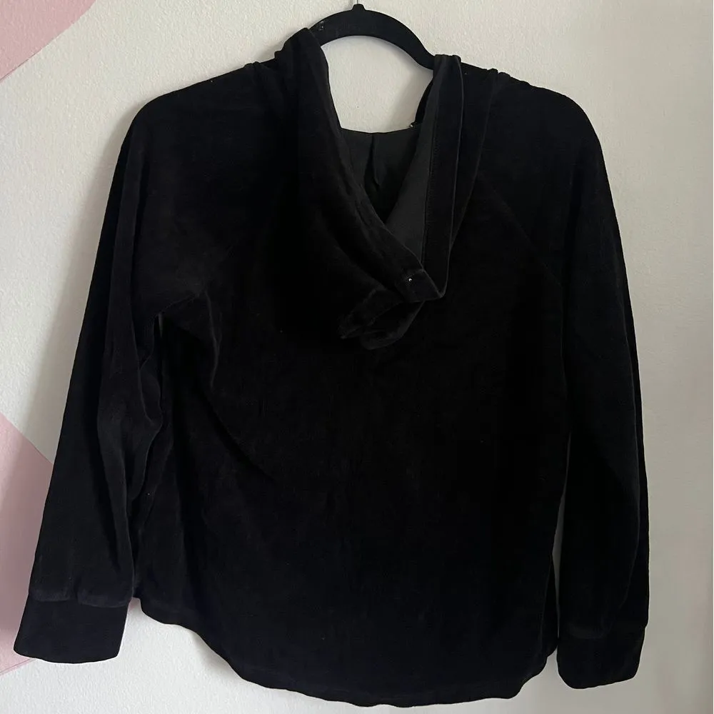 Y2K‎ Black Velour Zip Up - Image 2