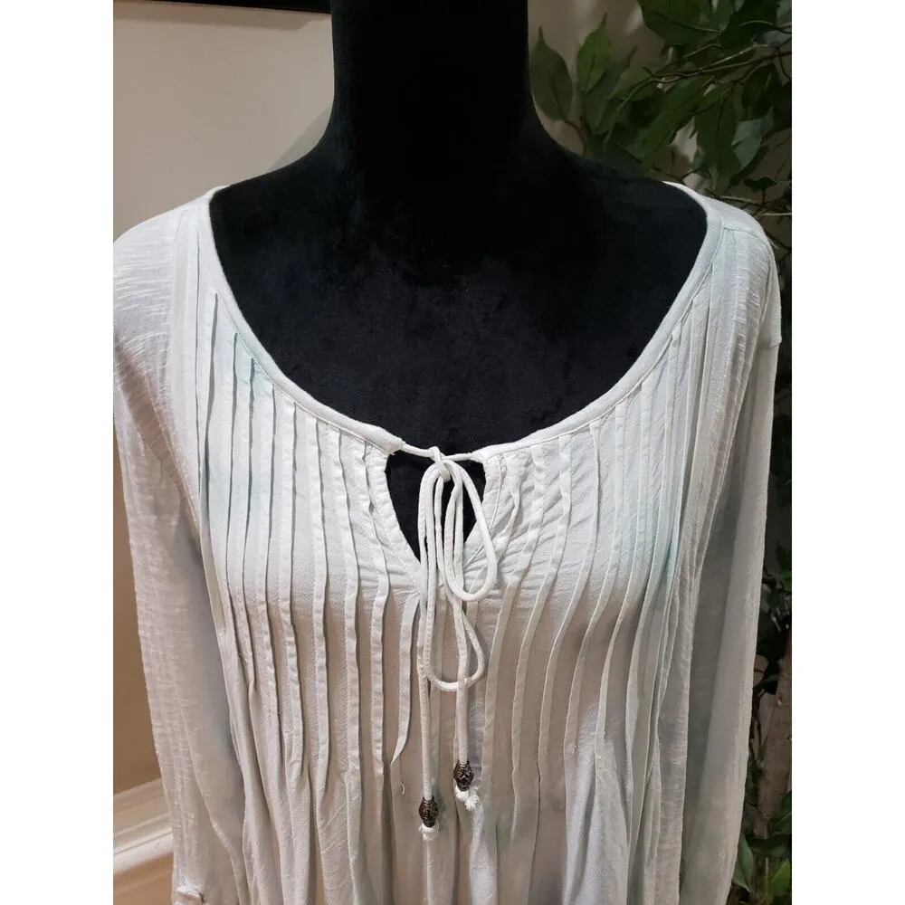 Bandolino Women's Gray Solid 100% Viscose Scoop Neck Long Sleeve Top Blouse XXL - Image 4