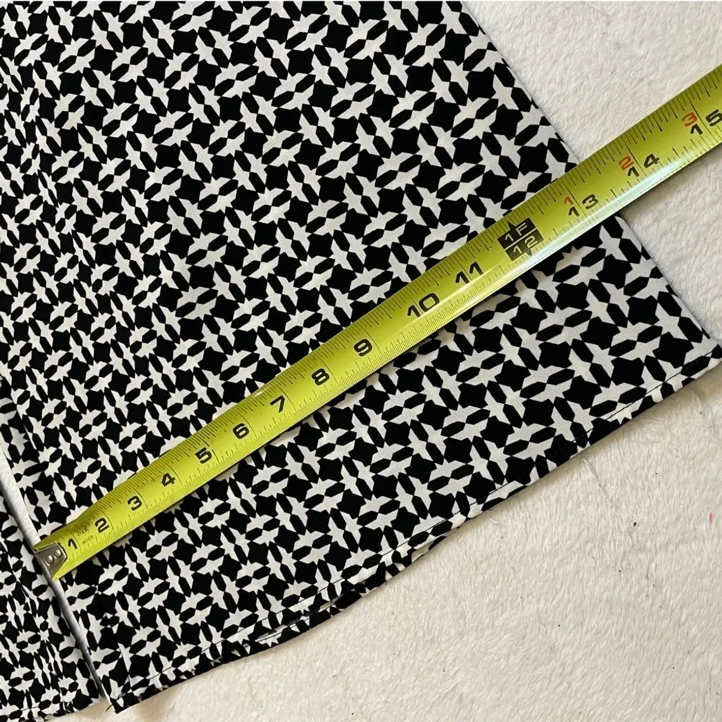 Bar III Black White Geometric Wide-Leg Palazzo Pants Retro Mod Boho Chic S - Image 6