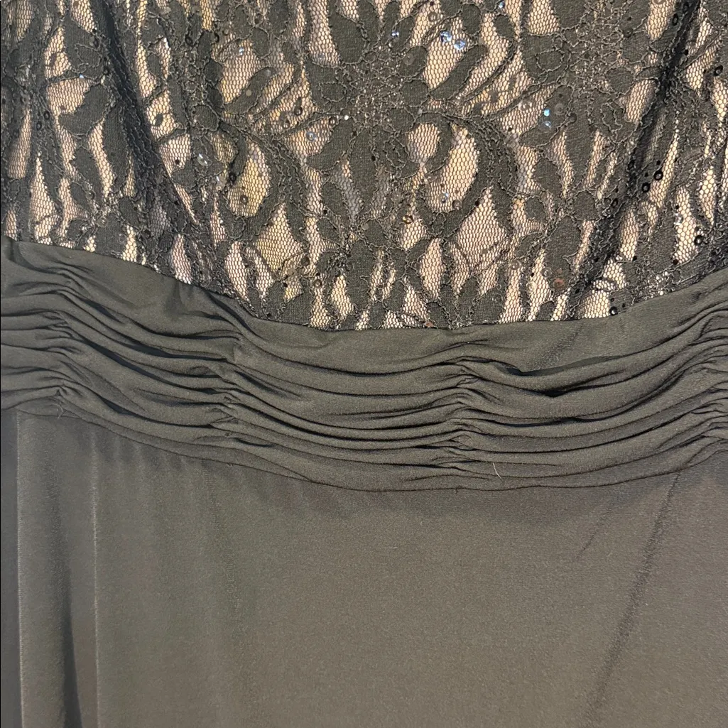 DressBarn Collection Elegant Black Lace Evening Dress - Image 4