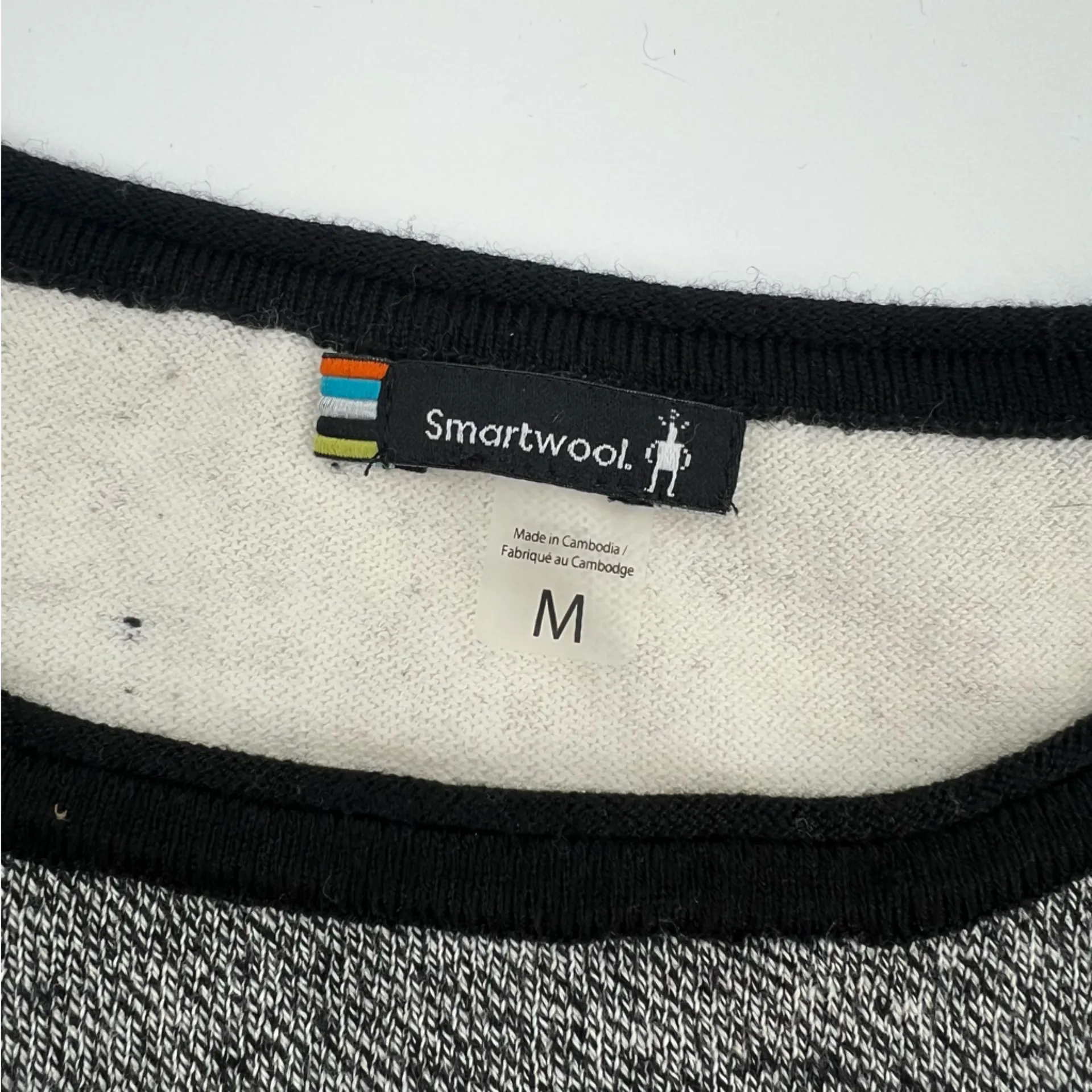 Smartwool Shadow Pine Color-Block Sweater Sz M - Image 2