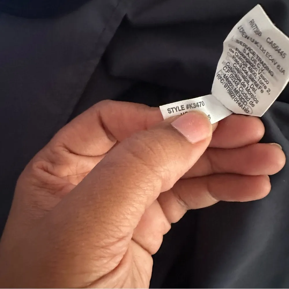 JCrew Factory Navy Blue Velvet Long Sleeve Dress size 8 - Image 5