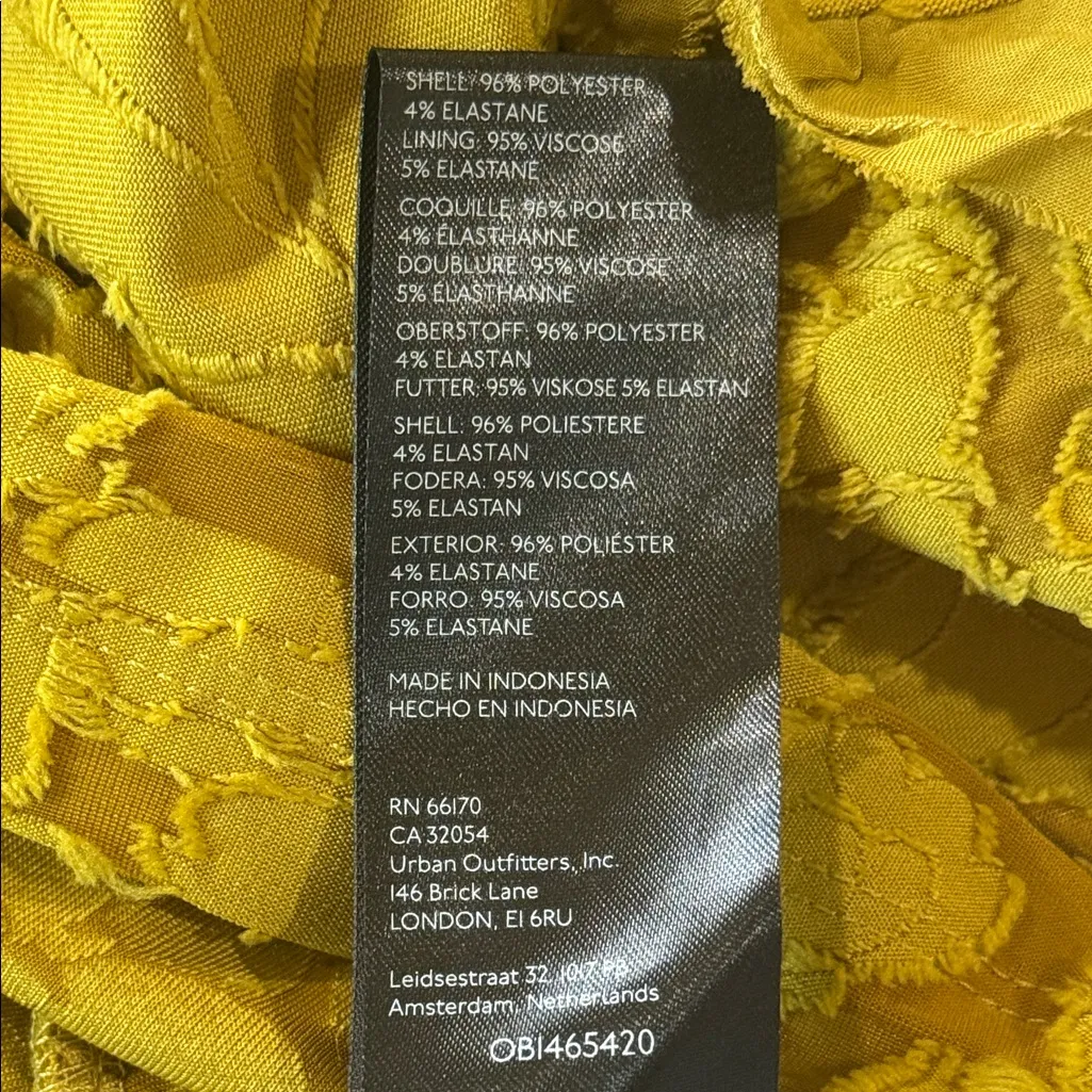 Anthropologie Playful Ruffle Knit Mustard Mini Dress - Image 7